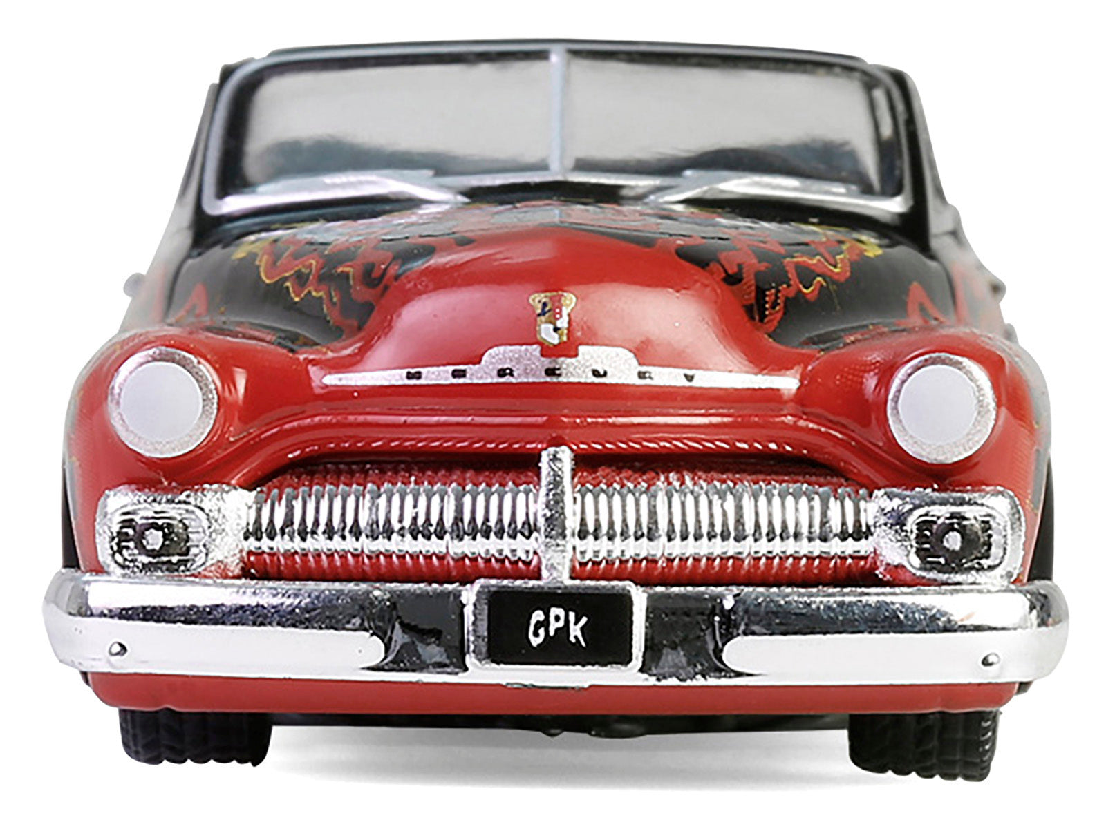 1950 Mercury Eight Convertible Lowrider Black with Flames "Menacing Monica" "Garbage Pail Kids" Series 7 1/64 Diecast Model Car by Greenlight