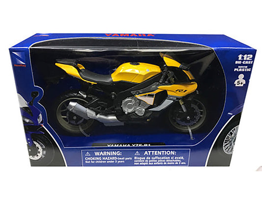 2016 Yamaha YZF-R1 Yellow Motorcycle Model 1/12 by New Ray