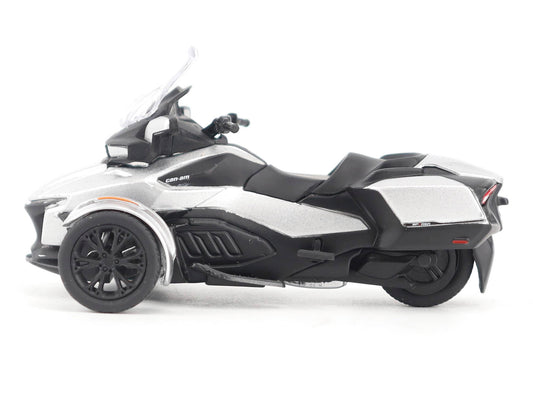 Can-Am Spyder RT 3-Wheel Motorcycle Hyper Silver Metallic with Driver Figure 1/32 Diecast Model by BRP Models