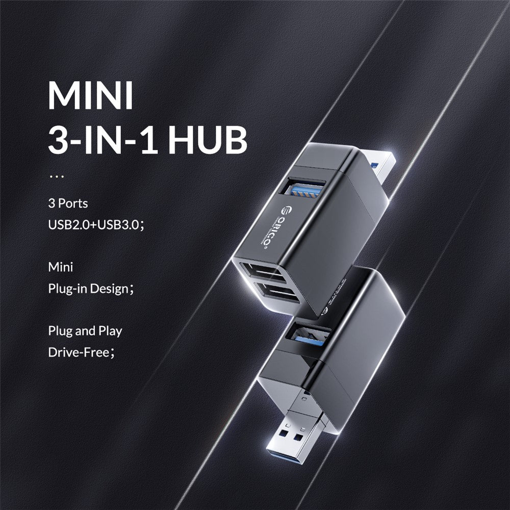ORICO MINI-U32-BP USB 3.0 Hub Mini USB 2.0 Splitter 3-port High Speed Expanded Wireless USB HUB for Desktop Laptop