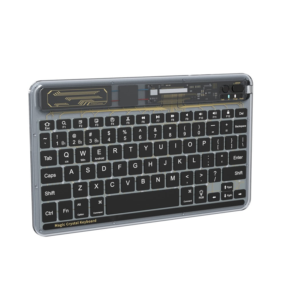 BENWIS OT-CKB-WH Crystal Keyboard Ultra Thin 78-key Bluetooth-compatible Keyboard with Backlit