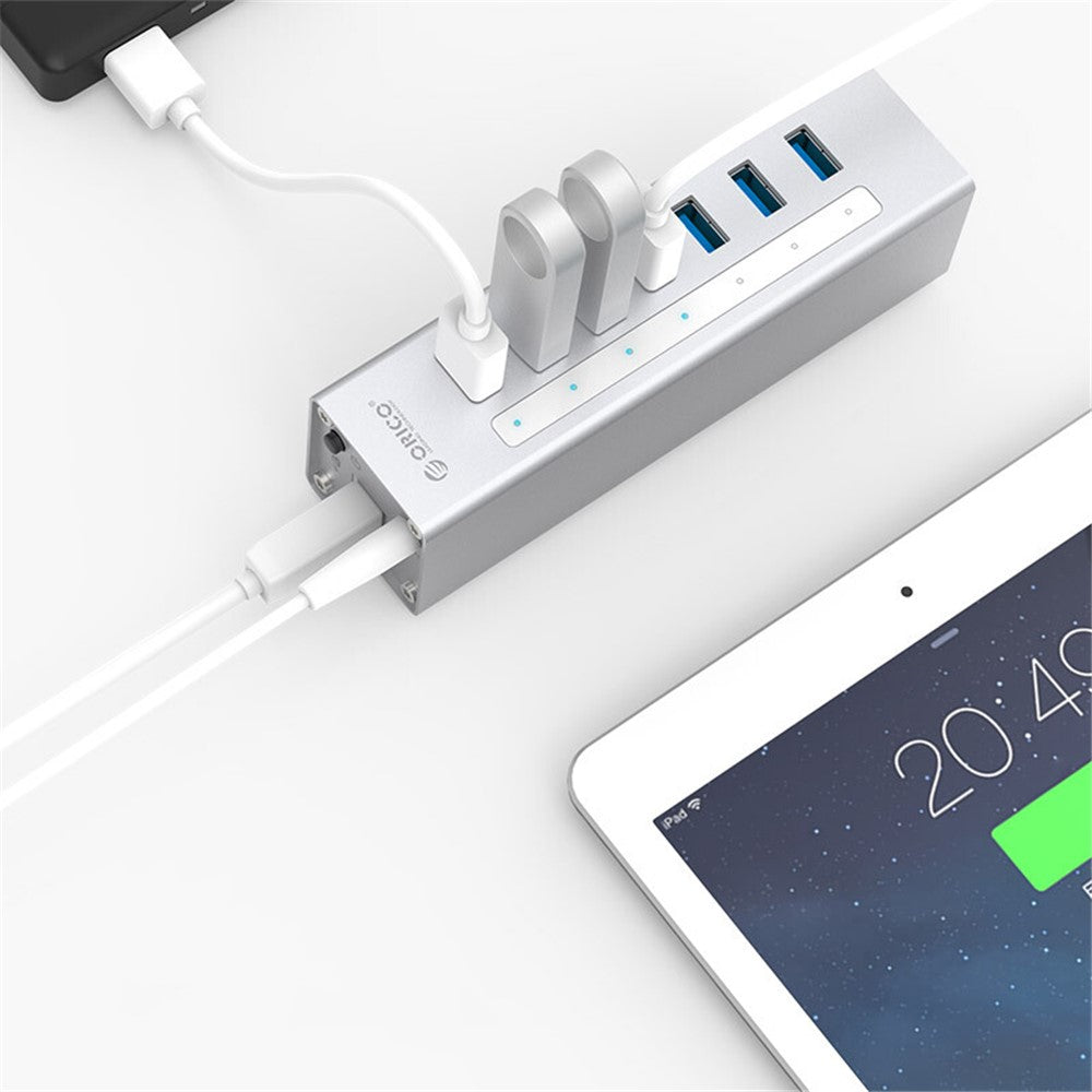 ORICO A3H7-SV Aluminum Alloy 7 Port USB3.0 Hub