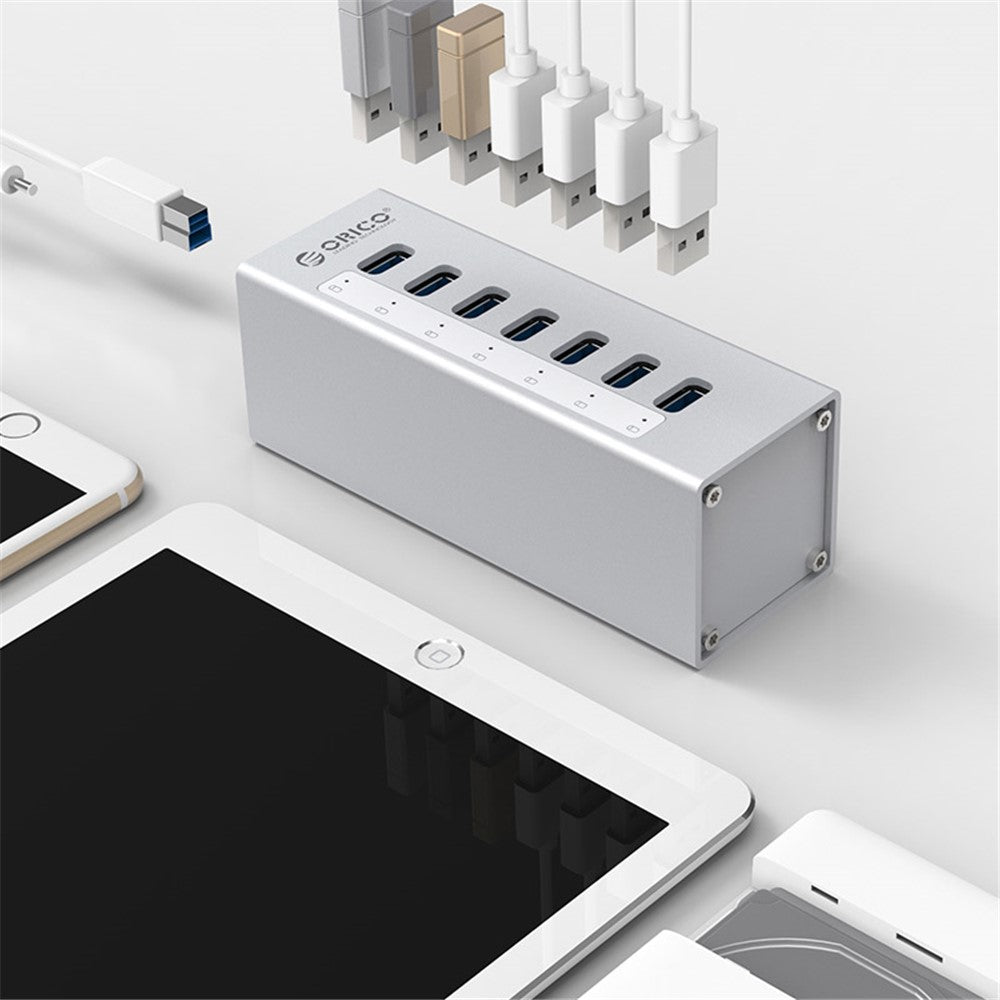 ORICO A3H7-SV Aluminum Alloy 7 Port USB3.0 Hub