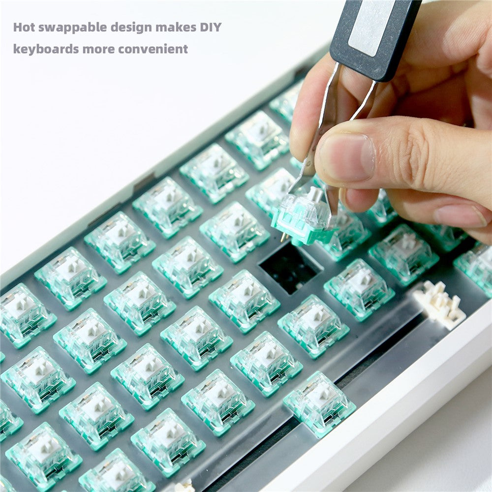 GMK61 Hot-Swappable RGB Wireless+USB Wired+Bluetooth-compatible Mechanical Keyboard Kit