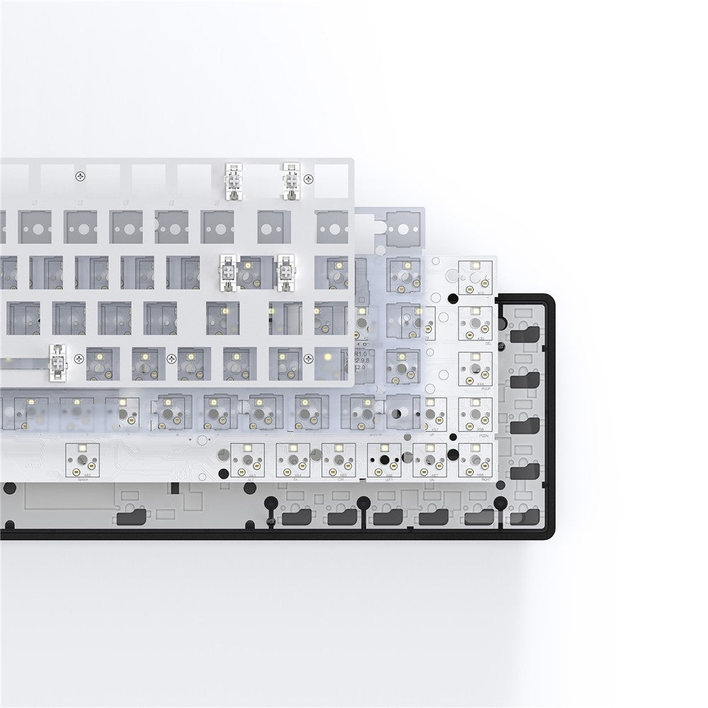 MAG68 Hot-Swappable Bluetooth+USB Wired+2.4G Wireless Mechanical Keyboard Kit with 68 Keys