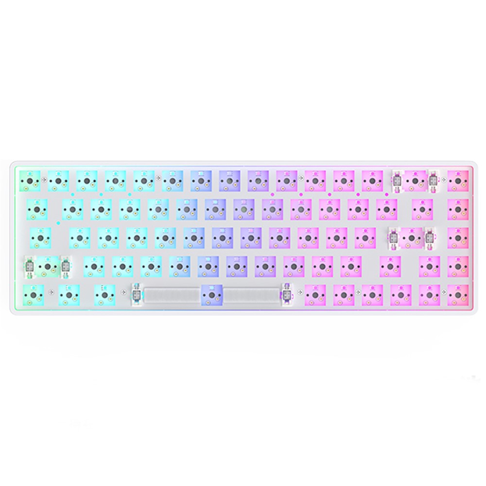 MAG68 Hot-Swappable Bluetooth+USB Wired+2.4G Wireless Mechanical Keyboard Kit with 68 Keys
