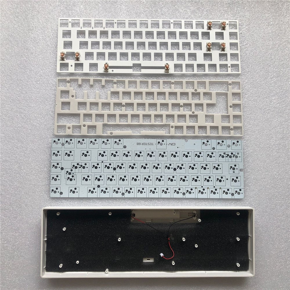 TESTER 68 Hot Swappable 2.4G Wireless+Bluetooth-compatible Mechanical Keyboard Kit