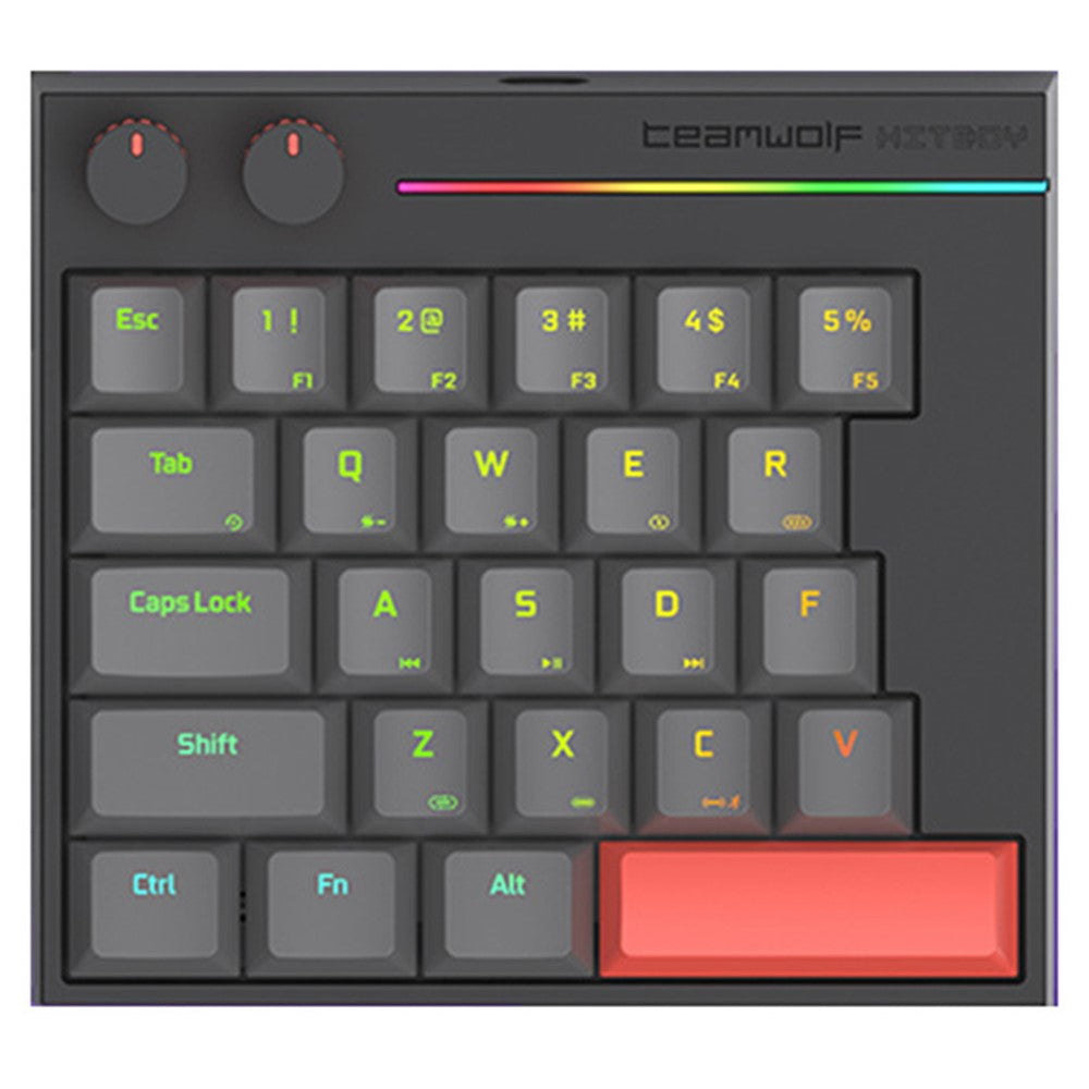 TEAM WOLF HK25 Magnetic Axis Mechanical Keyboard One-Handed Operation Gaming Keypad