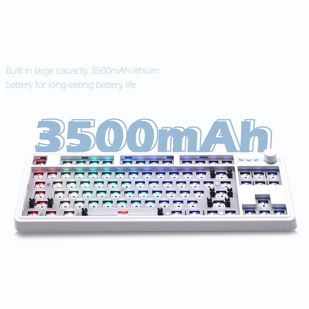 LS01 RGB Keyboard Kit Hot Swap Bluetooth+USB-C Wired+2.4G Wireless Mechanical Keyboard