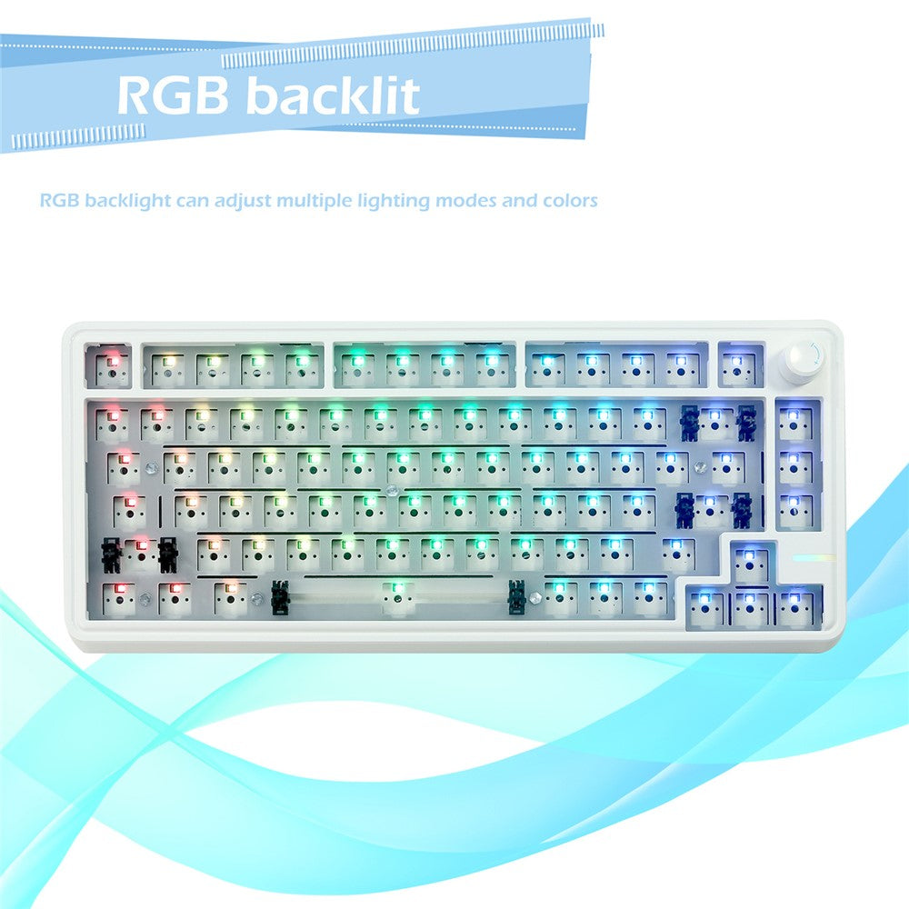 LS02 Gasket-Mounted Mechanical Keyboard Kit Support Bluetooth-compatible / Wired / Wireless Connection