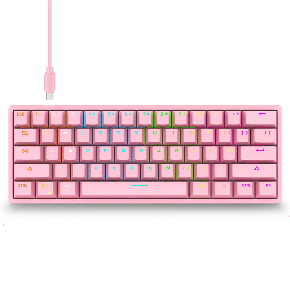 Y-FRUITFUL K33 61 Keys Type C Hot Swappable Mechanical Gaming Keyboard with RGB Light