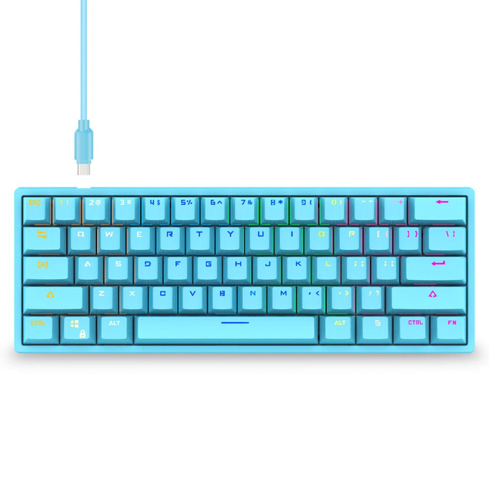 Y-FRUITFUL K33 61 Keys Type C Hot Swappable Mechanical Gaming Keyboard with RGB Light