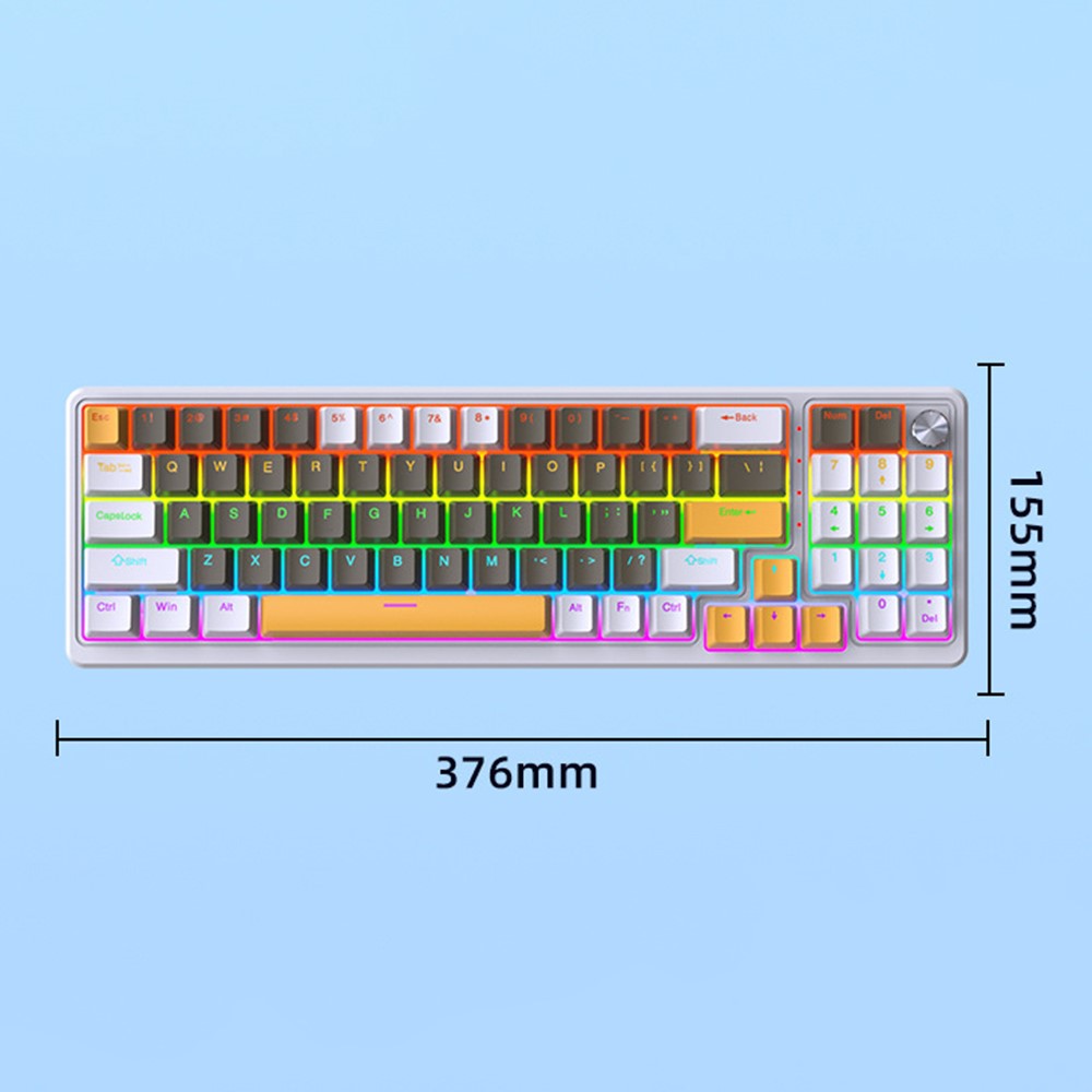 Y-FRUITFUL K78 Mechanical Keyboard 78 Keys RGB Backlit Wired Gaming Office Computer Keyboard