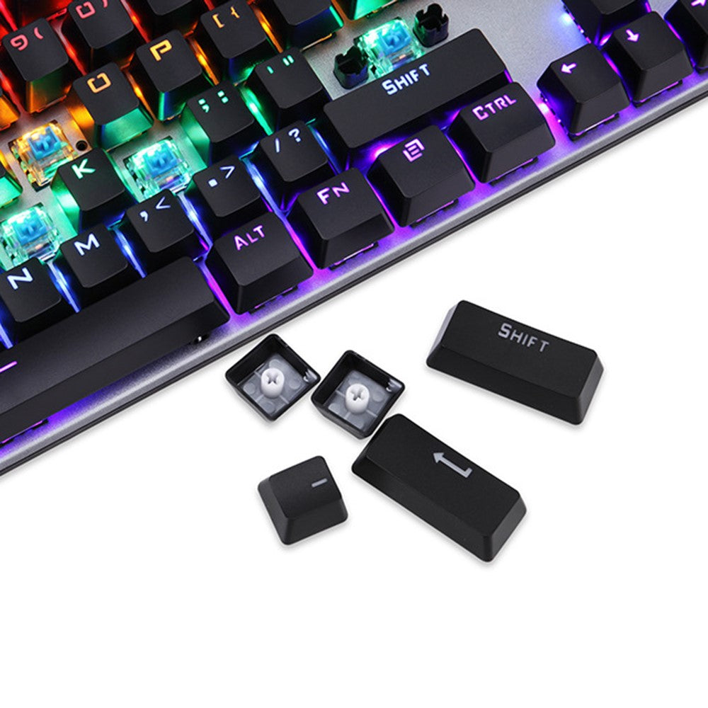 Y-FRUITFUL K137 Wired Mechanical Keyboard 104 Keys RGB Backlit Blue / Red Switch Gaming Keyboard