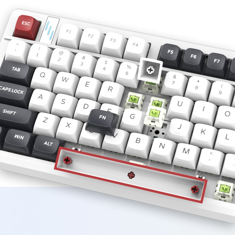 Y-FRUITFUL K102 102 Keys Tri-Mode Keyboard Gasket Structure Mechanical Gaming Keyboard with RGB Light