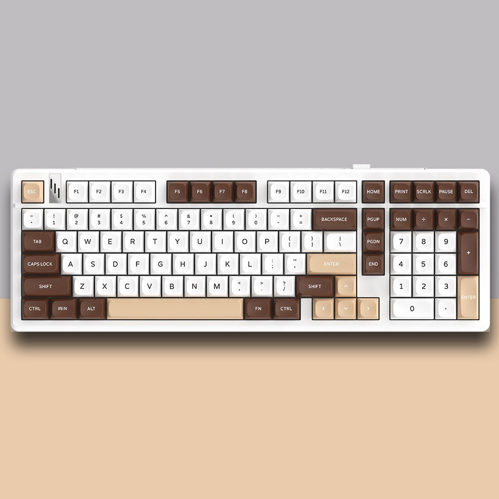 Y-FRUITFUL K102 102 Keys Tri-Mode Keyboard Gasket Structure Mechanical Gaming Keyboard with RGB Light