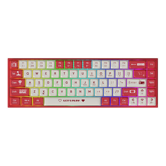 AJAZZ AK680 1.6m USB Wired Gaming Keyboard 68 Keys Hot Swappable Mechanical Keyboard