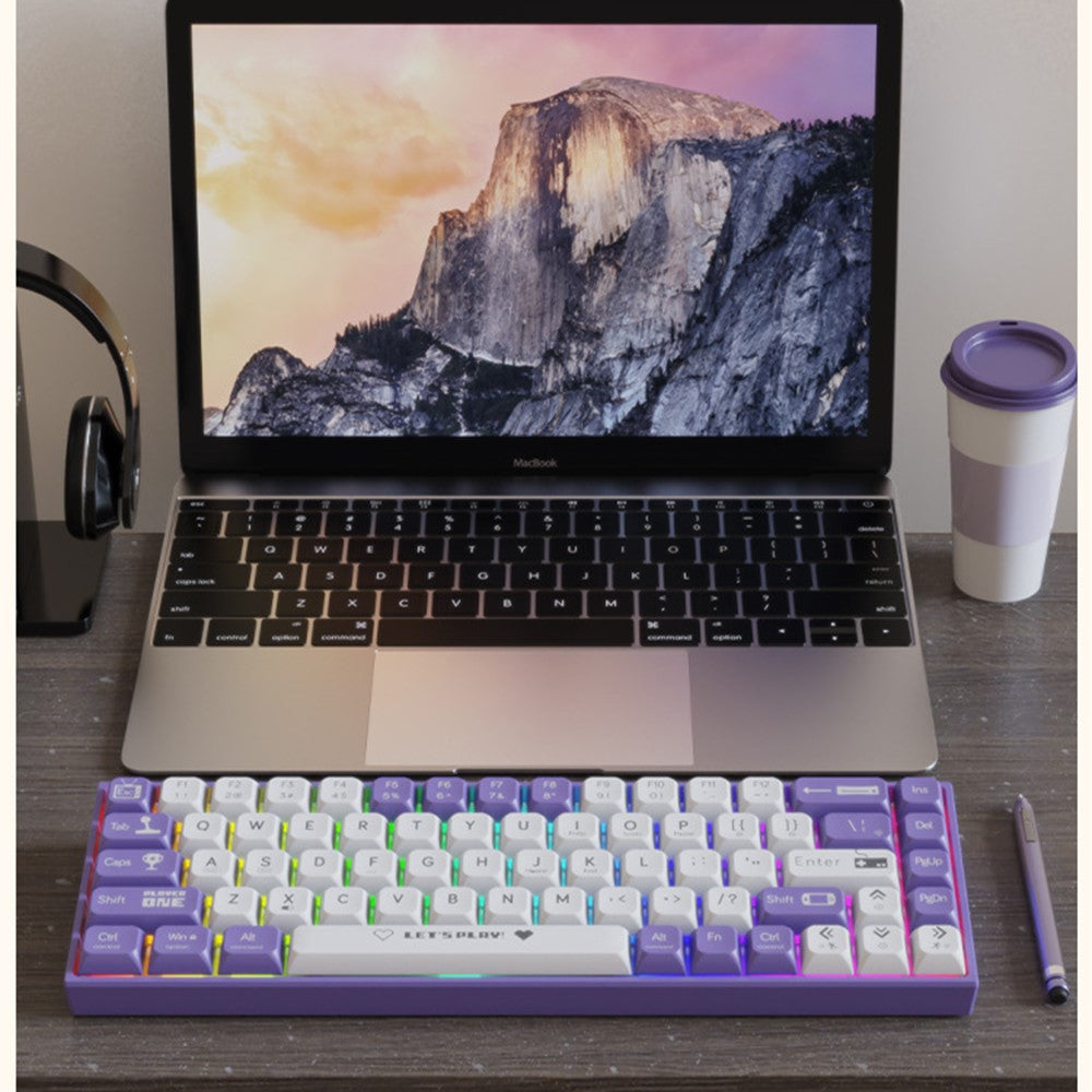 AJAZZ AK680 1.6m USB Wired Gaming Keyboard 68 Keys Hot Swappable Mechanical Keyboard
