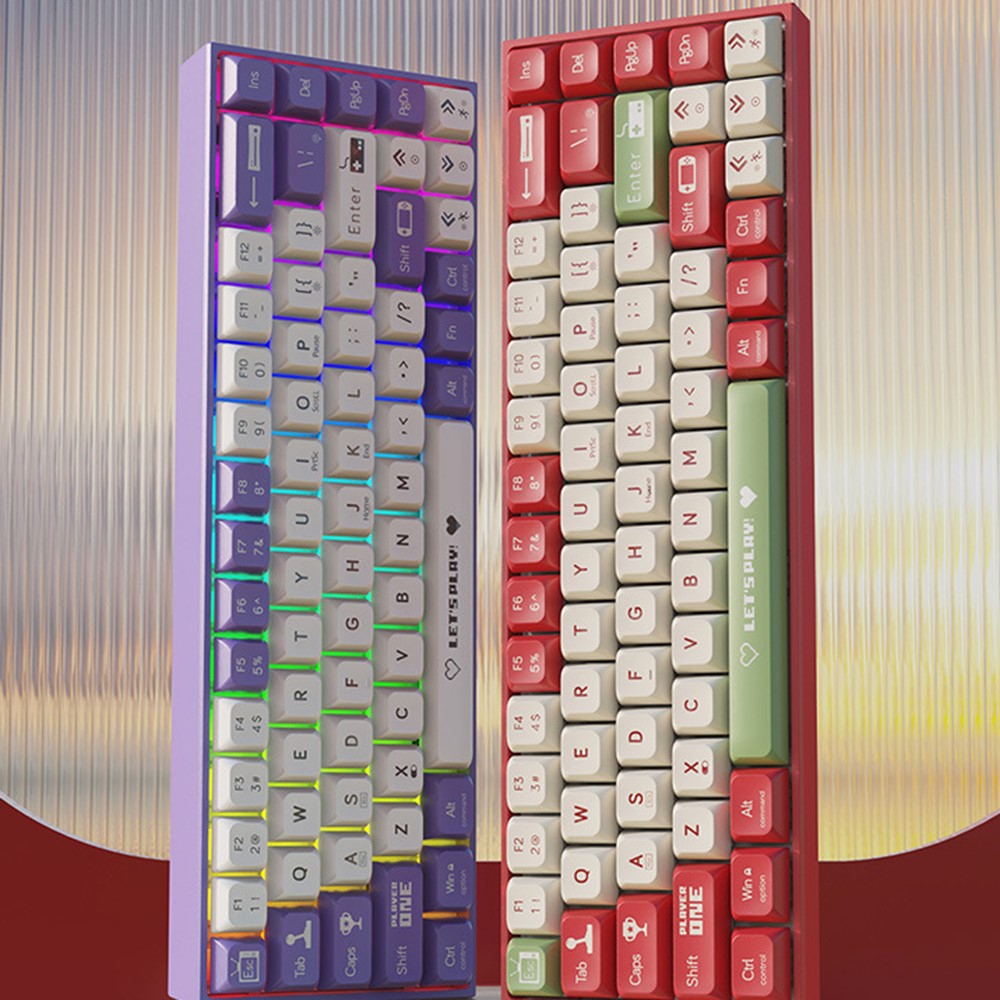 AJAZZ AK680 1.6m USB Wired Gaming Keyboard 68 Keys Hot Swappable Mechanical Keyboard