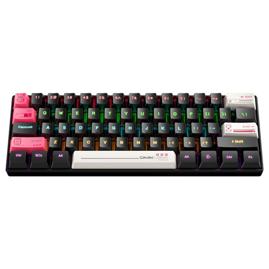 ONIKUMA G55 61 Keys Wired Keyboard with RGB Light Mechanical Gaming Keyboard for PC / Mac / Linux