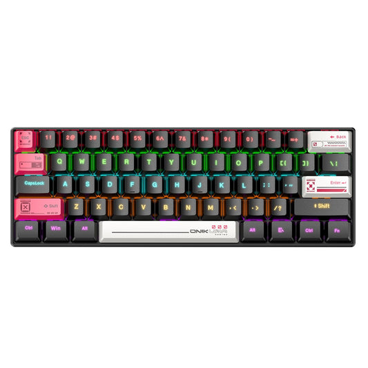 ONIKUMA G55 61 Keys Wired Keyboard with RGB Light Mechanical Gaming Keyboard for PC / Mac / Linux