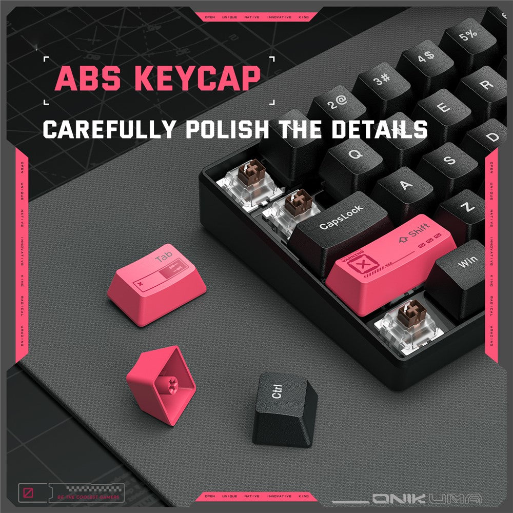 ONIKUMA G55 61 Keys Wired Keyboard with RGB Light Mechanical Gaming Keyboard for PC / Mac / Linux