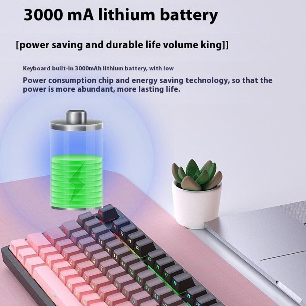 Y-FRUITFUL K98Pro 98 Keys Mechanical Keyboard Triple Mode Hot Swappable Gaming Keyboard with RGB Backlit