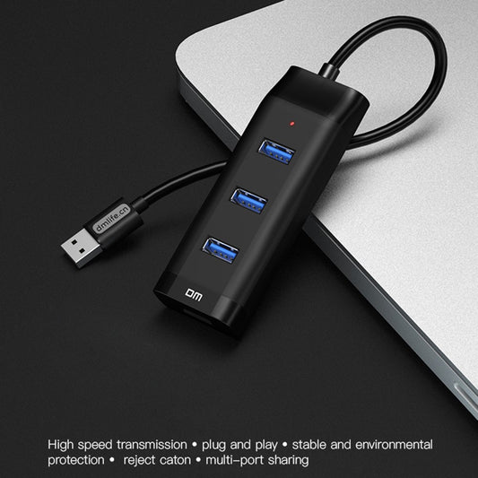 DM CHB007 4 Ports USB 3.0 Hub 5Gbps High Speed Transfer Docking Station with 120cm Cable