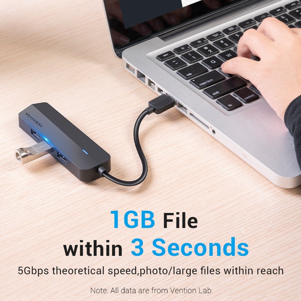 VENTION CHNBB 5 in 1 USB Hub USB 3.0 x 3 + Gigabit Ethernet Docking Station with Micro USB Power Port