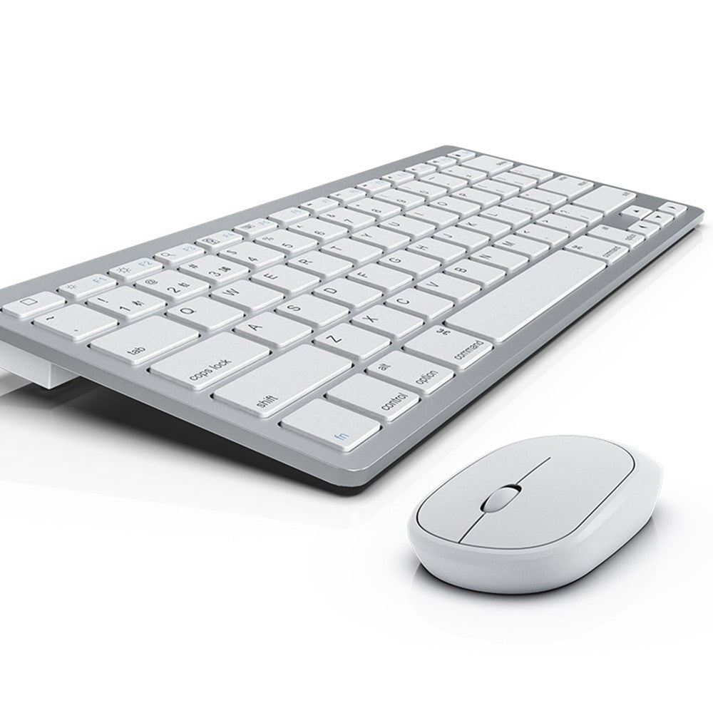 B666+MS-800 Wireless Bluetooth-Compatible Silent Keyboard and Mouse Set for iOS  /  Android  /  Windows
