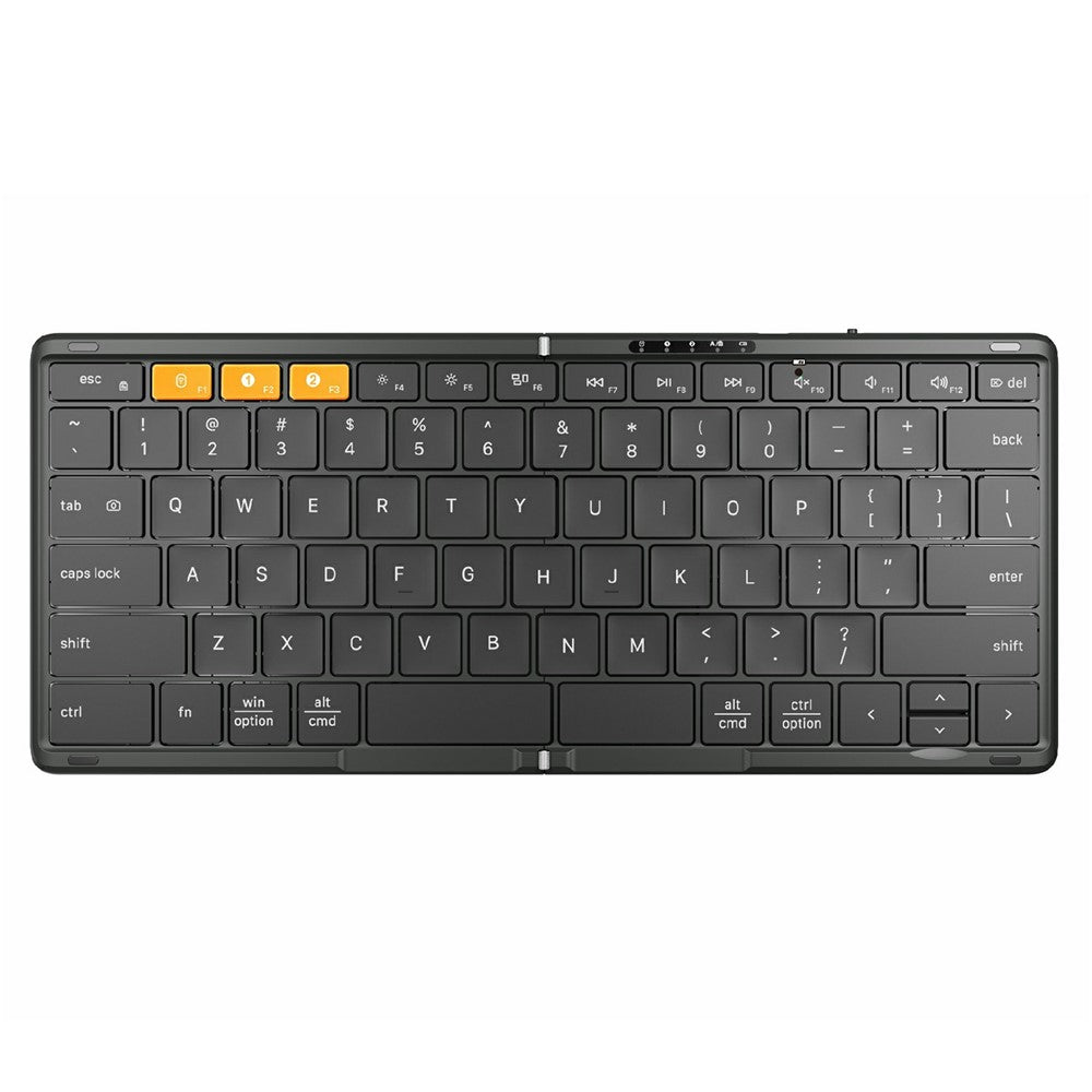 DF010 Foldable Bluetooth-Compatible Keyboard 79 Keys Ultra Slim Keyboard for Windows / Android / iOS