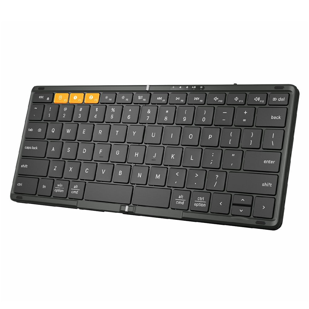 DF010 Foldable Bluetooth-Compatible Keyboard 79 Keys Ultra Slim Keyboard for Windows / Android / iOS