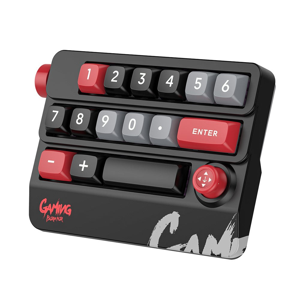 MKESPN K809 Mechanical Gaming Keyboard Macro Keys RGB Backlit Hot-Swappable Keypad with Type-C Detachable Cable