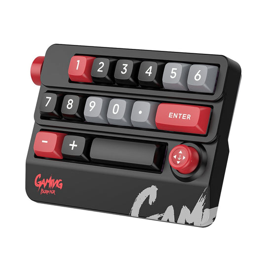 MKESPN K809 Mechanical Gaming Keyboard Macro Keys RGB Backlit Hot-Swappable Keypad with Type-C Detachable Cable