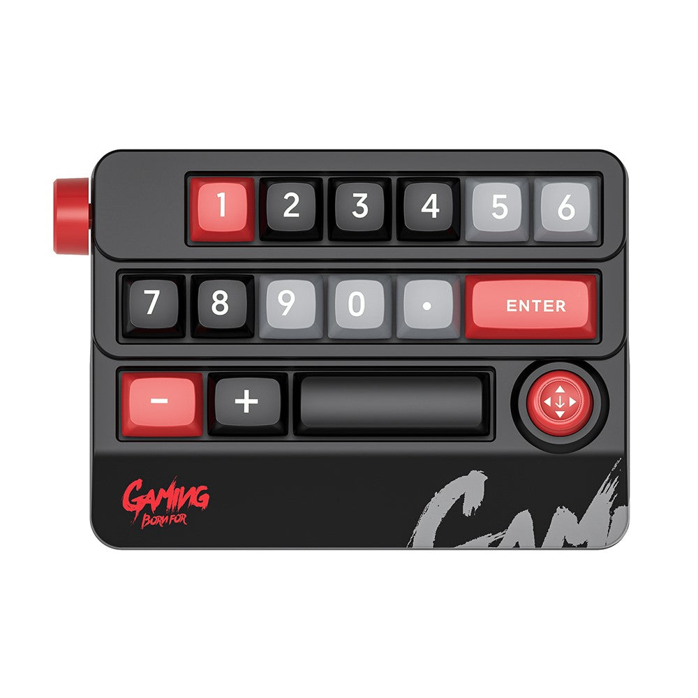 MKESPN K809 Mechanical Gaming Keyboard Macro Keys RGB Backlit Hot-Swappable Keypad with Type-C Detachable Cable