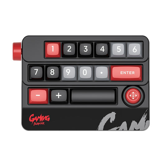 MKESPN K809 Mechanical Gaming Keyboard Macro Keys RGB Backlit Hot-Swappable Keypad with Type-C Detachable Cable
