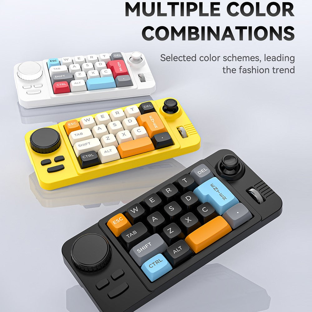 MKESPN K811 Gaming 22 Keys Keypad RGB Backlit Mechanical Macro Programmable Keyboard with Dial Joystick