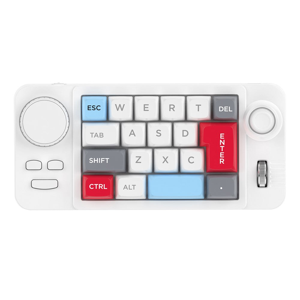 MKESPN K811 Gaming 22 Keys Keypad RGB Backlit Mechanical Macro Programmable Keyboard with Dial Joystick