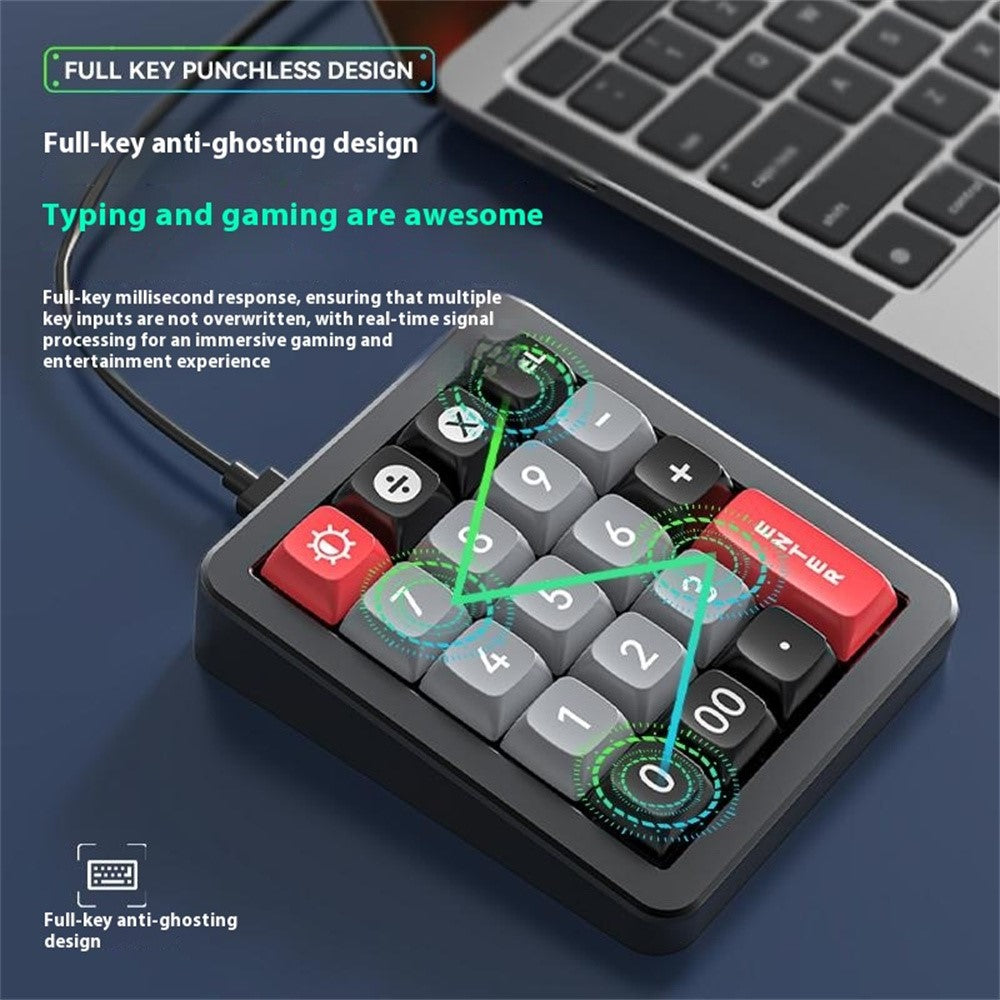 MKESPN K812 Gaming Mechanical Keyboard RGB Backlit Hot-Swappable Macro Programmable Keypad