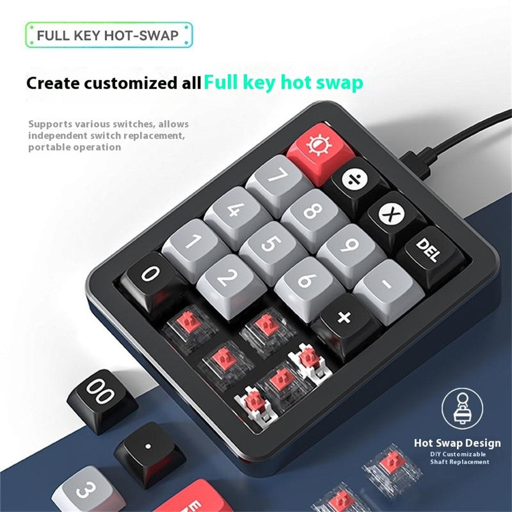 MKESPN K812 Gaming Mechanical Keyboard RGB Backlit Hot-Swappable Macro Programmable Keypad