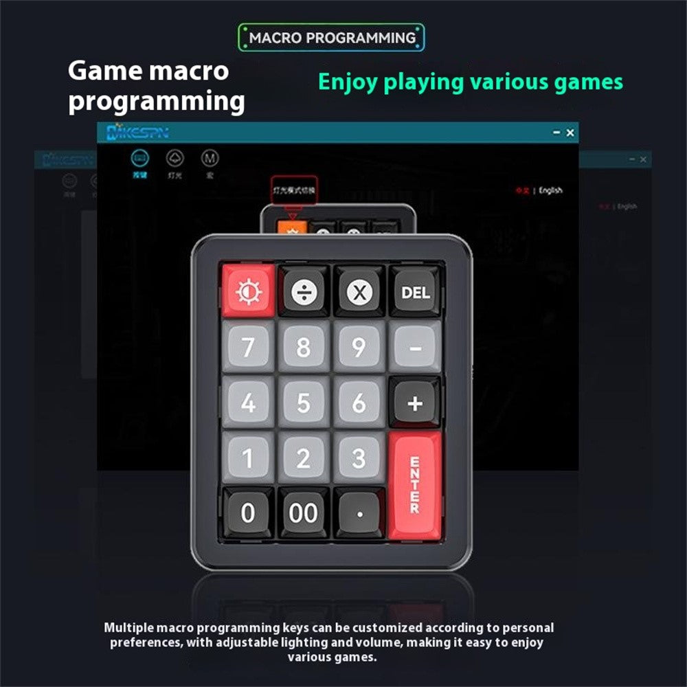 MKESPN K812 Gaming Mechanical Keyboard RGB Backlit Hot-Swappable Macro Programmable Keypad