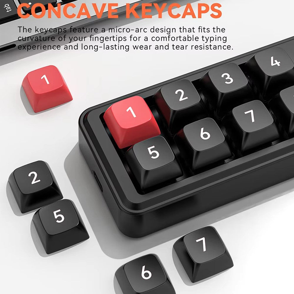 MKESPN K815A Programmable Gaming 8 Keys Hot-Swappable Keyboard RGB Light Mini Mechanical Numeric Keyboard