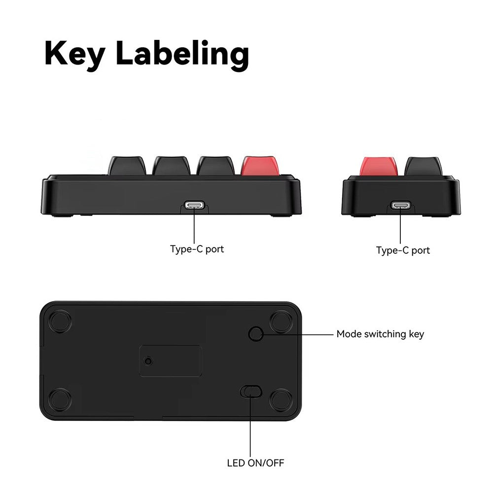 MKESPN K815B 8-Key RGB Mechanical Numeric Keyboard Hot-Swappable Compact Gaming Keypad