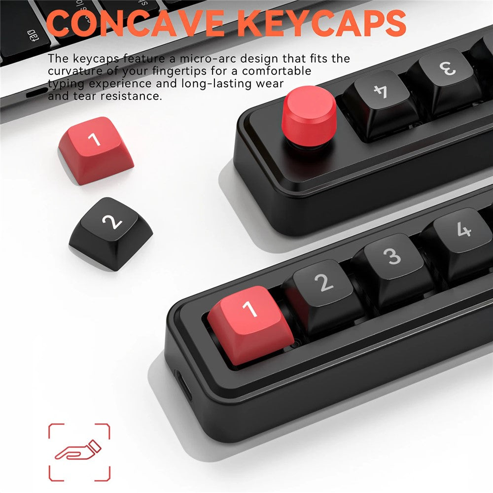 MKESPN K816A 4-Key Wired Hot-Swappable Mechanical Gaming Keypad Macro Programmable Mini Keyboard