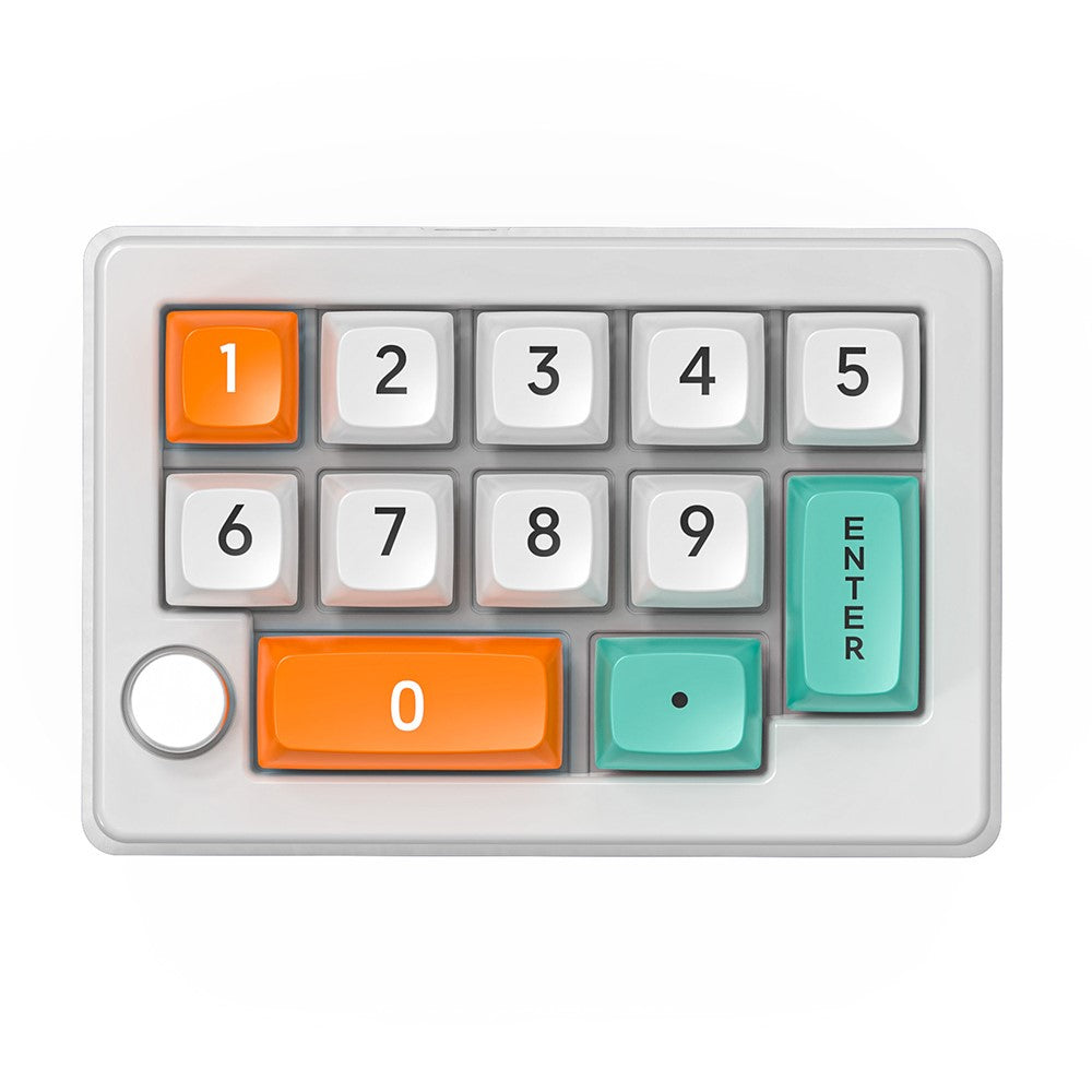 MKESPN W908 2.4GHz Wireless / Wired / Bluetooth-Compatible Mechanical Mini Keyboard Programmable RGB Backlit 12-Key Numpad
