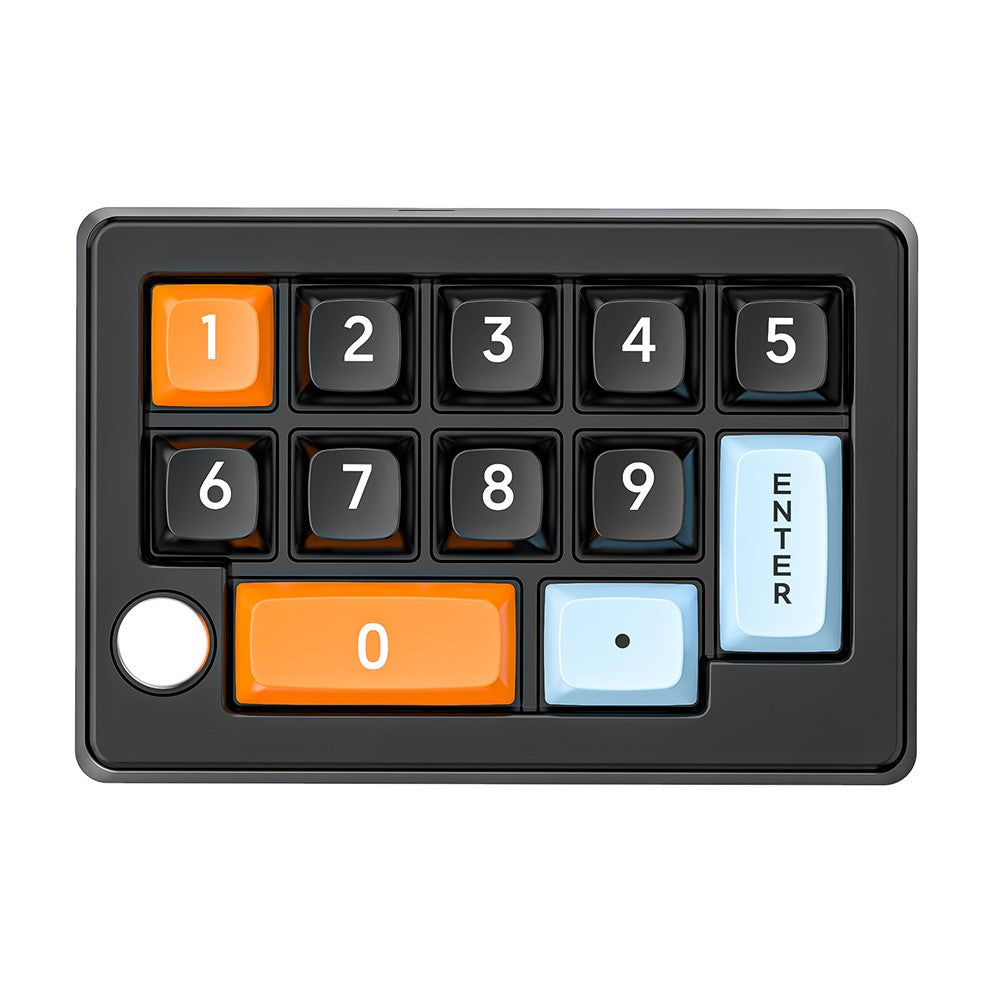 MKESPN W908 2.4GHz Wireless / Wired / Bluetooth-Compatible Mechanical Mini Keyboard Programmable RGB Backlit 12-Key Numpad