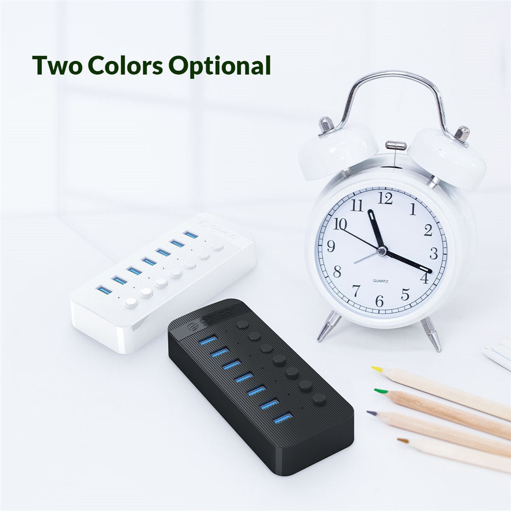 ORICO CT2U3-7AB ABS Multi-port USB3.0 HUB with Individual Switches