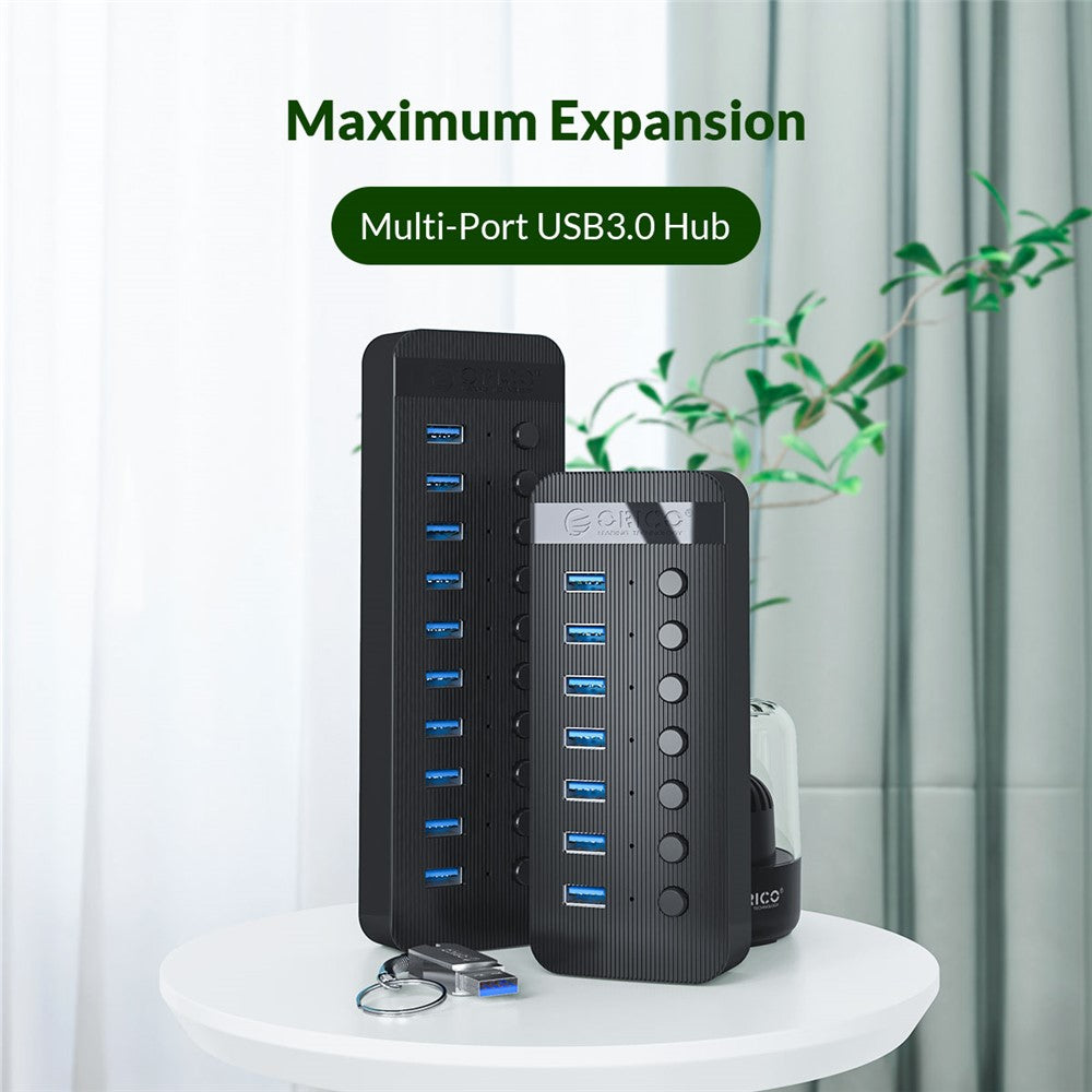 ORICO CT2U3-10AB ABS Multi-port USB3.0 HUB with Individual Switches