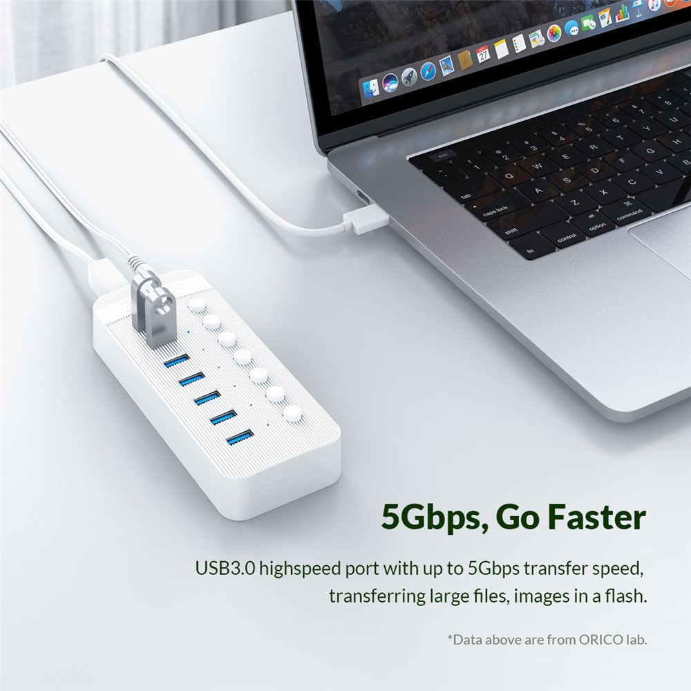 ORICO CT2U3-10AB ABS Multi-port USB3.0 HUB with Individual Switches