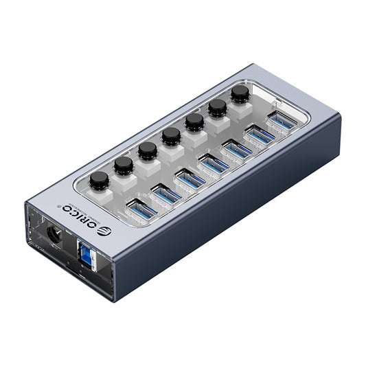 ORICO AT2U3-7AB Aluminum Alloy + PC USB3.0 Multi-port HUB with Individual Switches
